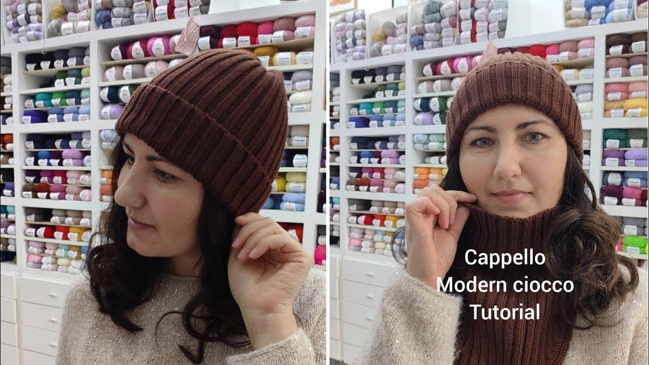 Cappello modern ciocco/ kniting Tutorial cappello ai ferri