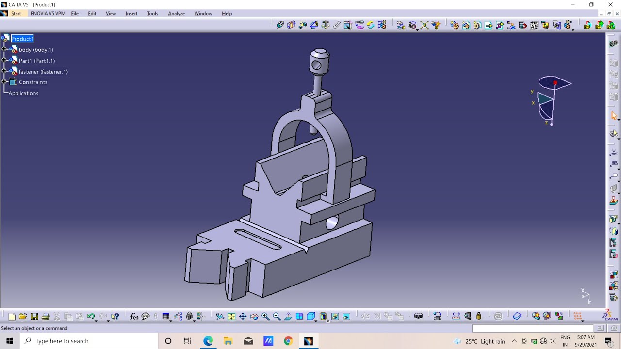 V Block Assembly || CATIA