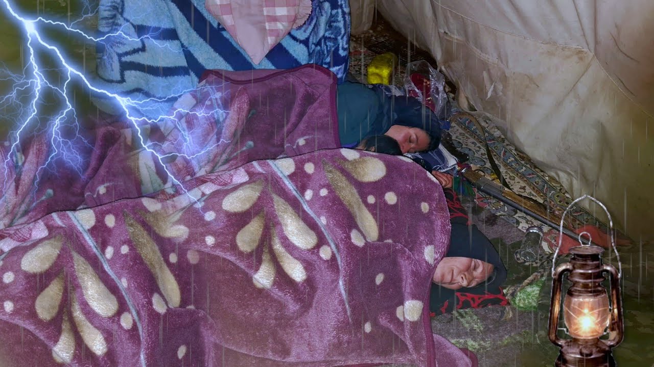Heavy rain and storms in the Zagros Mountains, nomads struggle to survive🌧🏔