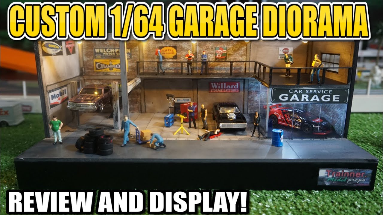Custom 1/64 Diecast Car Garage Diorama Review and Display