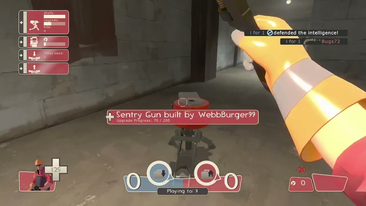 The Orange Box Tf2 Xbox 360 Engineer gameplay on 2Fort