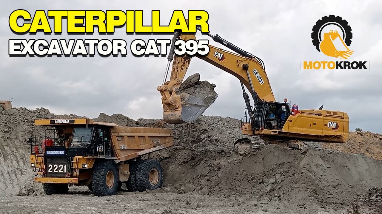 AMAZING! EXCAVATOR CAT 395 LOADING MATERIAL SAND TRUCK TAMBANG OHT 773 | EXCAVATOR DAN TRUCK TAMBANG