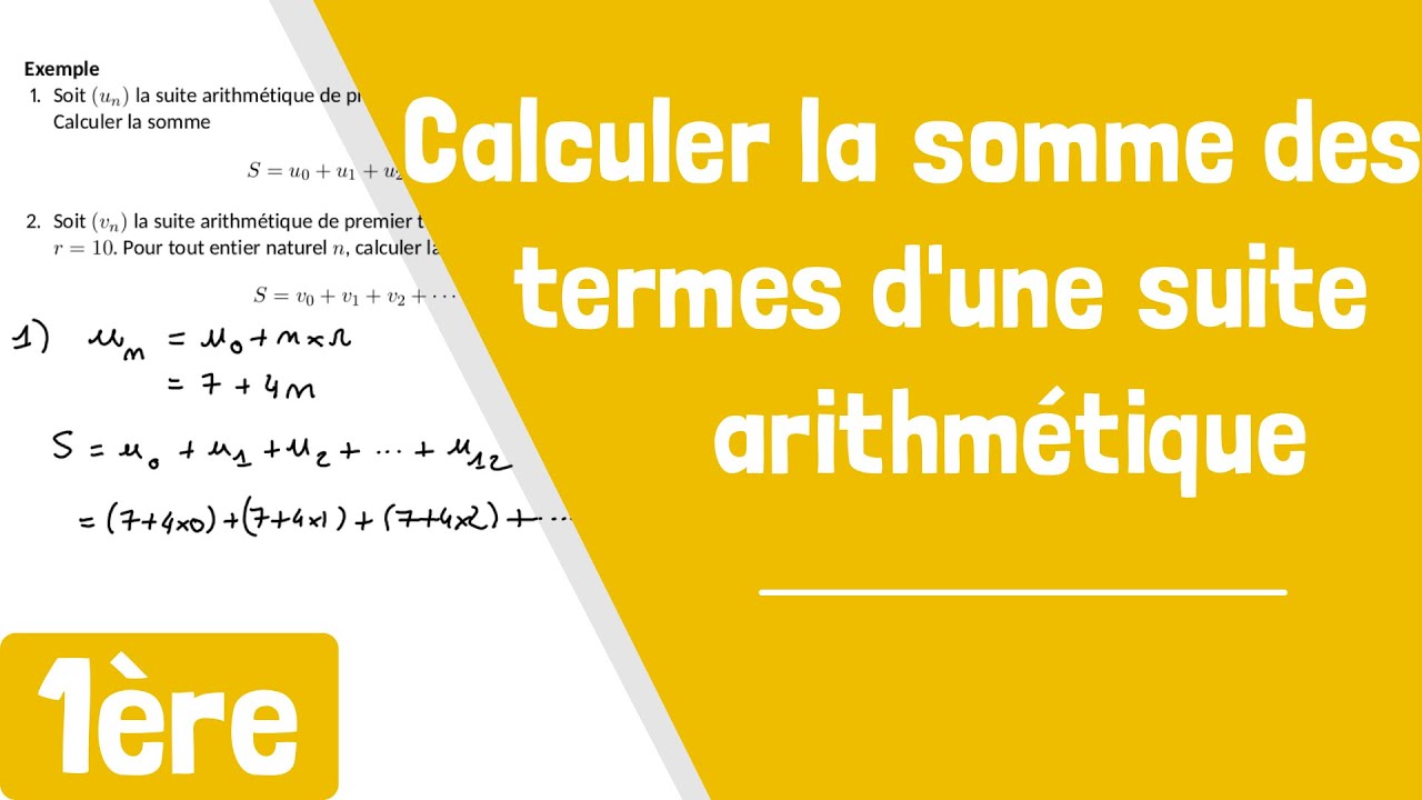 Comment calculer la somme des termes d'une suite arithmétique ?