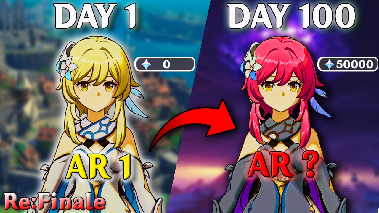I Spent 100 Days Speedrunning a F2P Genshin Account... (100th Video Special)