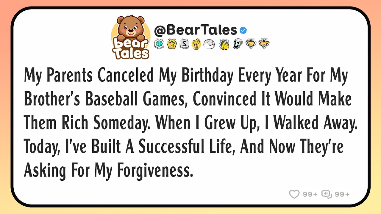 My parents canceled my birthday every year for my brother’s baseball games, convinced it would...