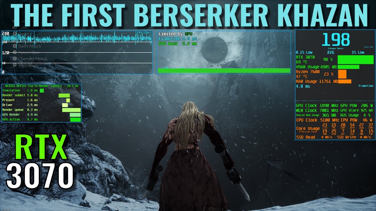 The First Berserker Khazan - RTX 3070 - 1440p, 1080p - Benchmark