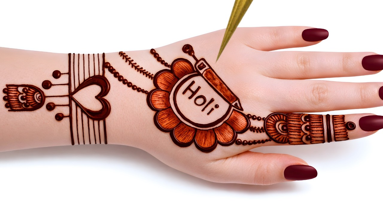 Holi Special Mehndi Design 2026 | Happy Holi Easy Front Hand Mehndi | Holi #Mehndi | होली की मेहंदी