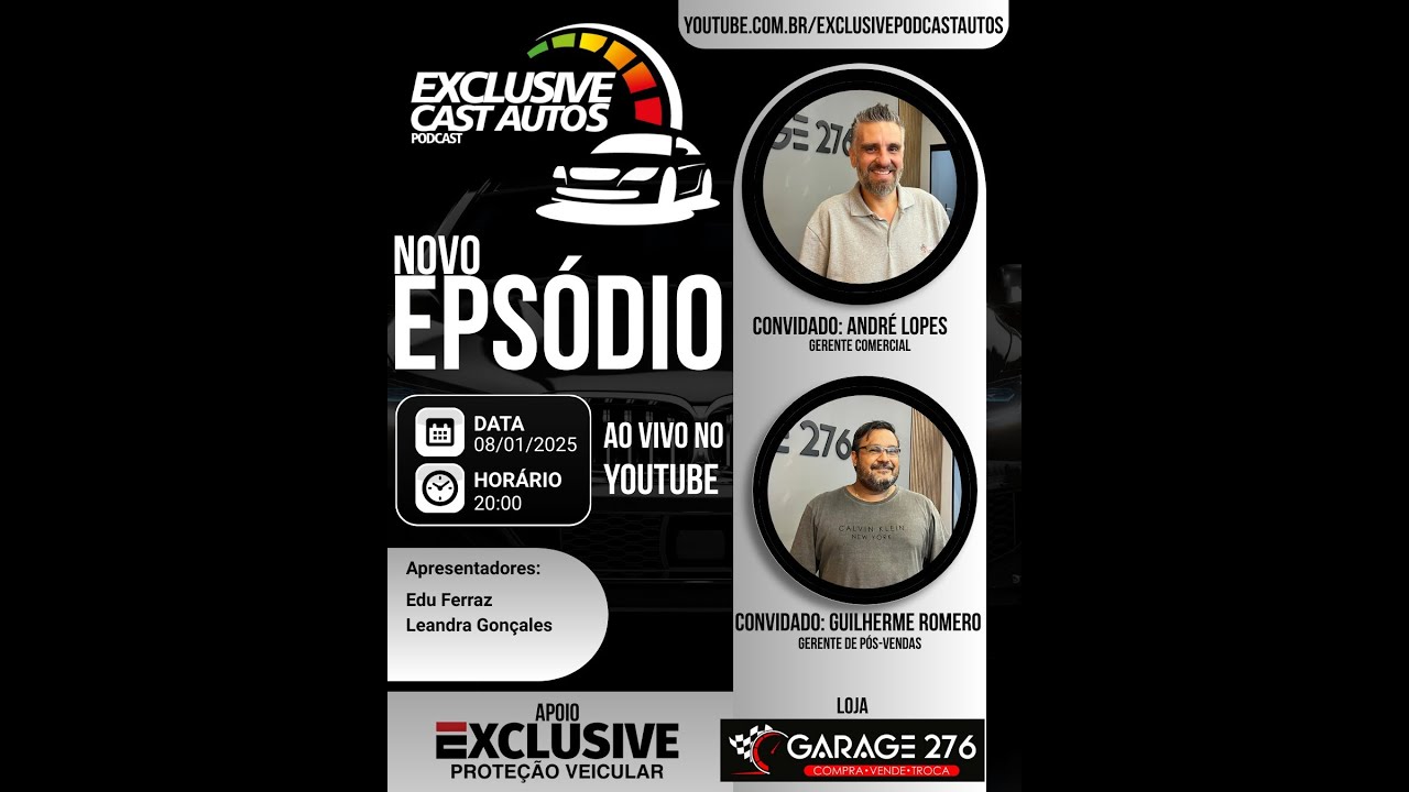 Exclusive Cast Autos  Convidado André Lopes e Guilherme Romero (Garage276)