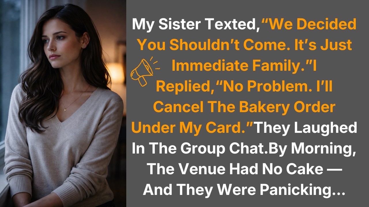 My Sister Texted,“We Decided You Shouldn’t Come. It’s Just Immediate Family.”I Replied,“No Problem..