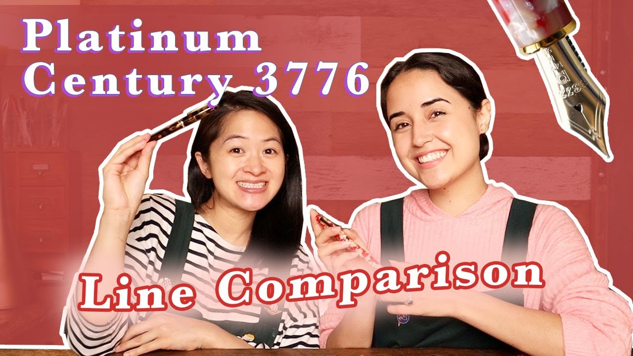 Сравнение пера и линии перьевой ручки Platinum Century 3776