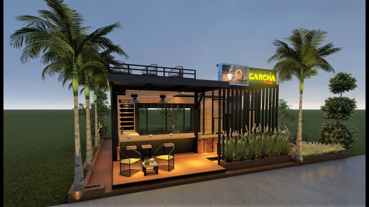 Desain cafe minimalis//Minimalist cafe design
