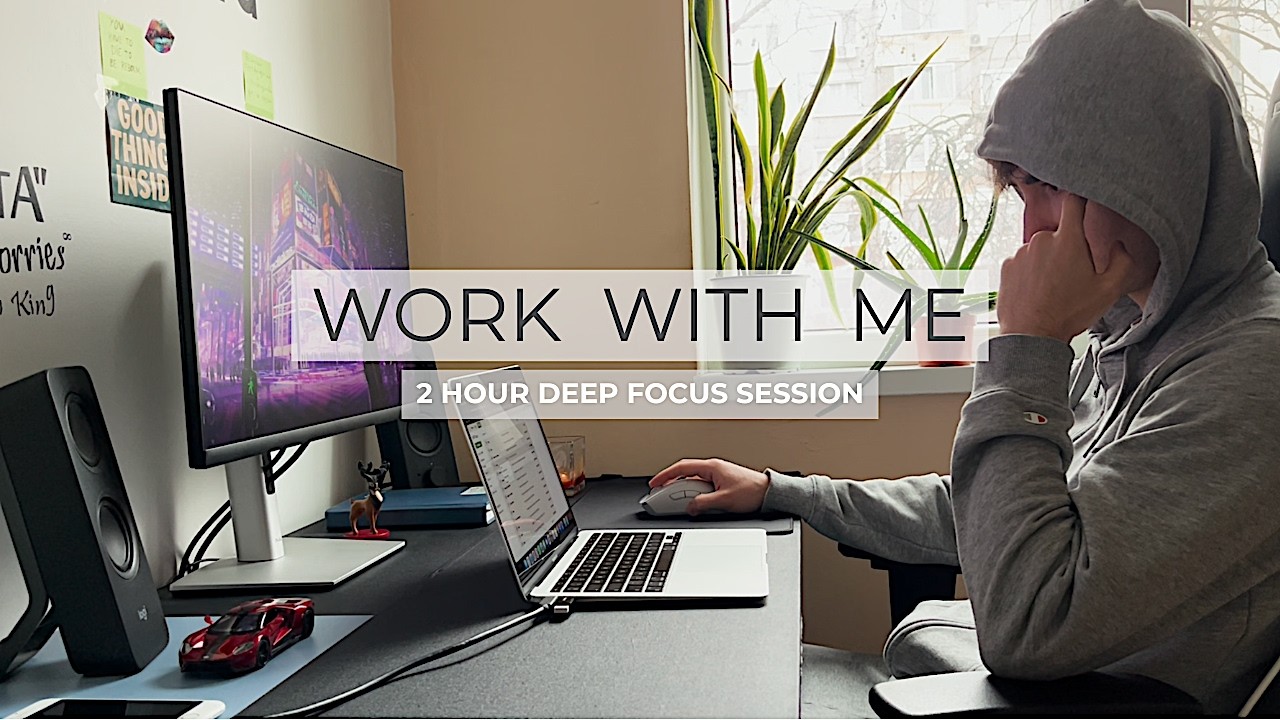Work With Me | 2 Hour Pomodoro Focus & Work Session With Productivity Lo-Fi Music | 50-10-50
