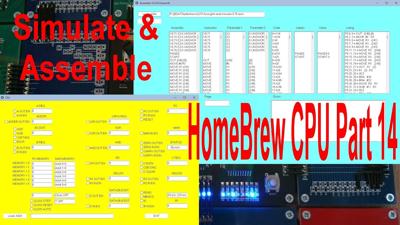 HomeBrew CPU Part 14 I've Been Assembled And Simulated