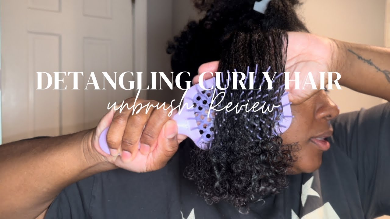 How To | Detangle curly hair | Unbrush Review | Pre-Shampoo using African Pride
