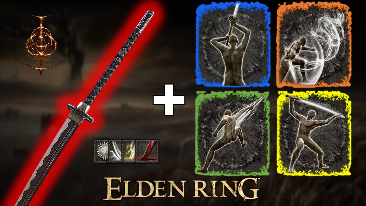 Elden Ring - Great Katana OP Builds vs NG+7 Main Bosses (No Damage) [1.16 ver]