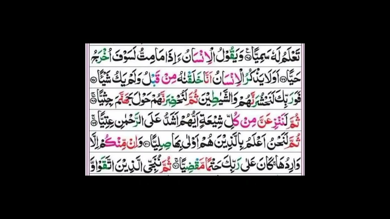 سُورَةُ مریم کا ترجمہ اور مختصر تفسیر: آیات66-82 (پروفیسر محمد انور اعوان, ہوشیار پوری , پاکستان)