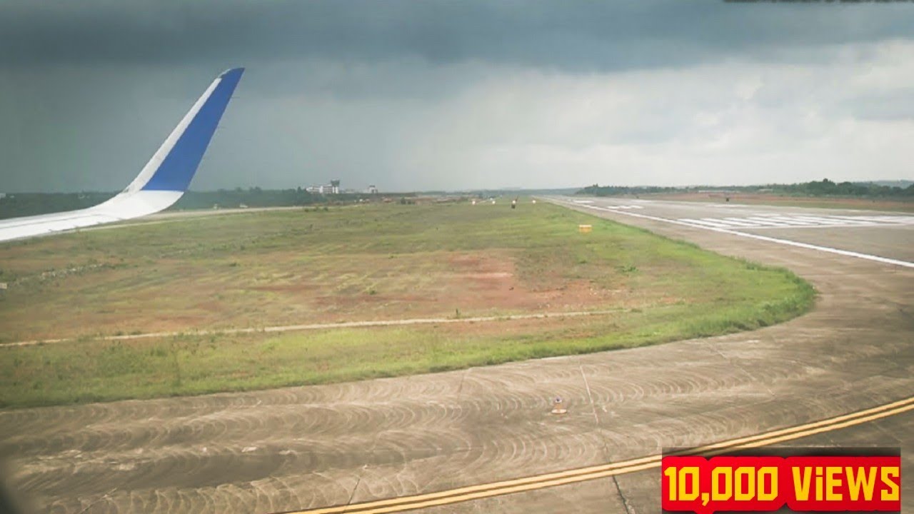 🛬 MANGALORE INTERNATIONAL AIRPORT Flight Landing | Turbulence | Mangaluru | Indigo airlines | KUDLA