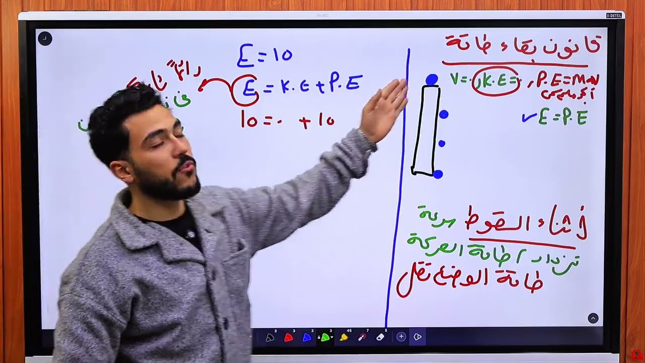 شرح درس قانون بقاء الطاقة | شرح الدرس الثالث فيزياء ثانيه ثانوي الترم الثاني