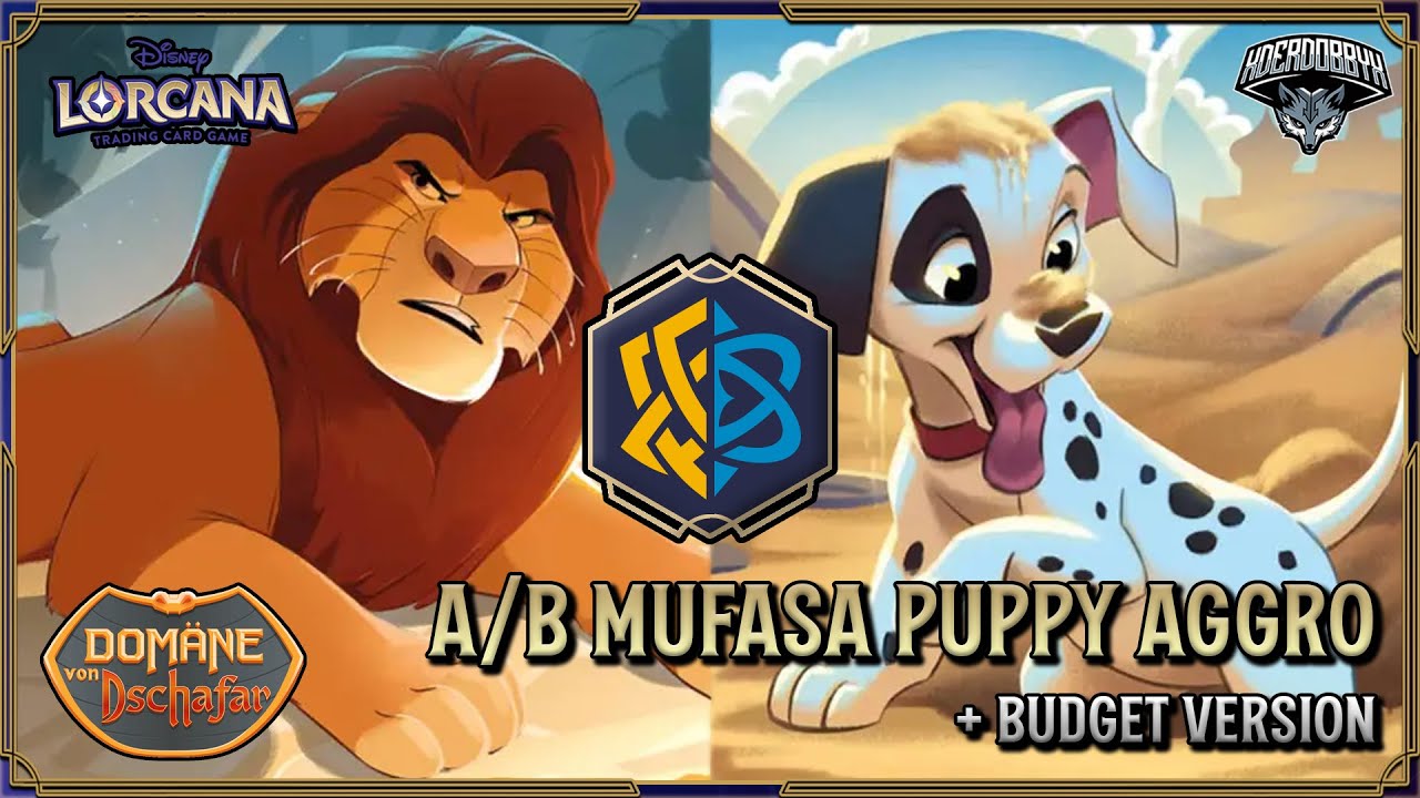 🟨🟦 Mufasa Puppy Aggro - Die wilde Kombination die funktioniert | Disney Lorcana Deck Guide