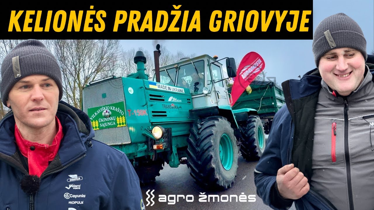 Kelionės pradžia su traktoriumi T-150K aplink Lietuvą griovyje #1