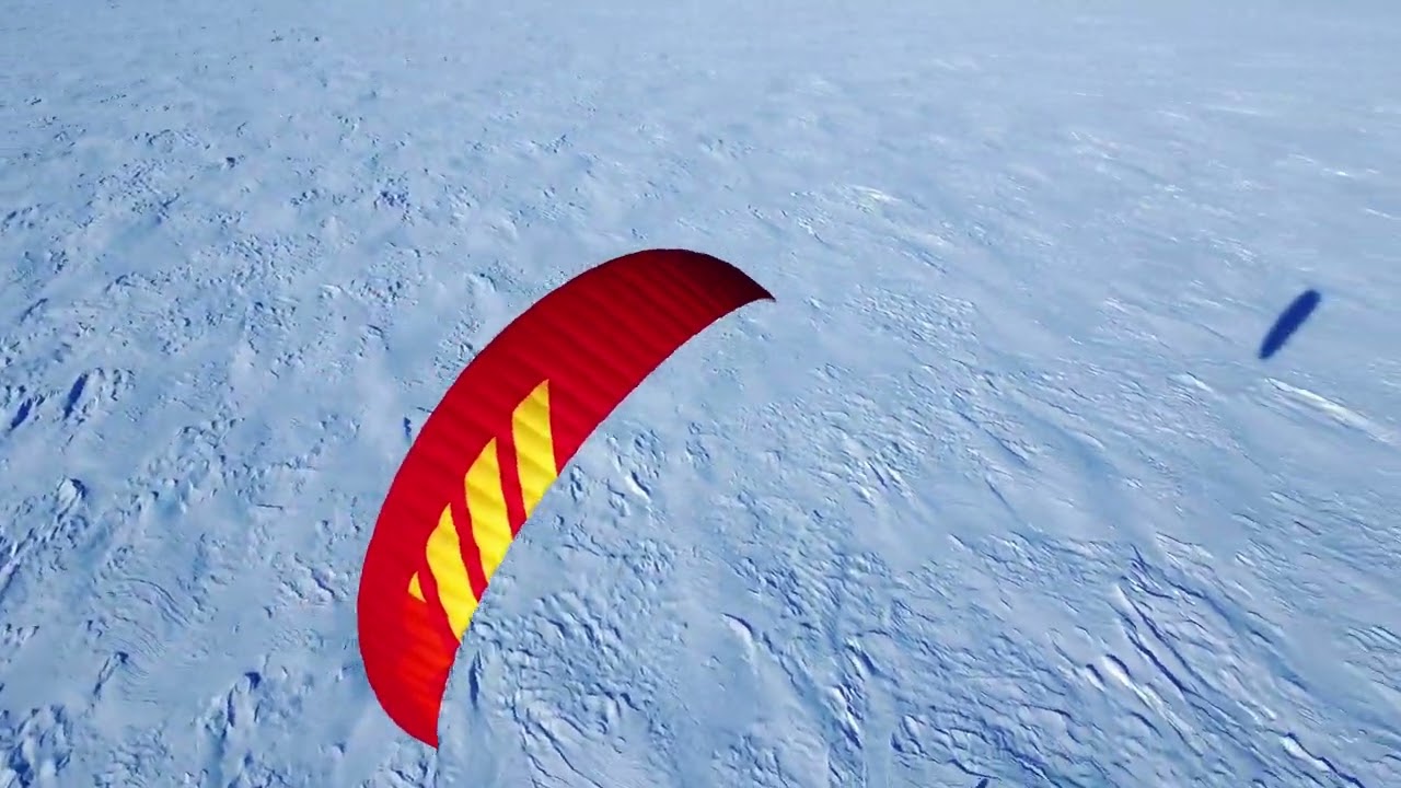 Snow kite rivière des milles iles (Laval)