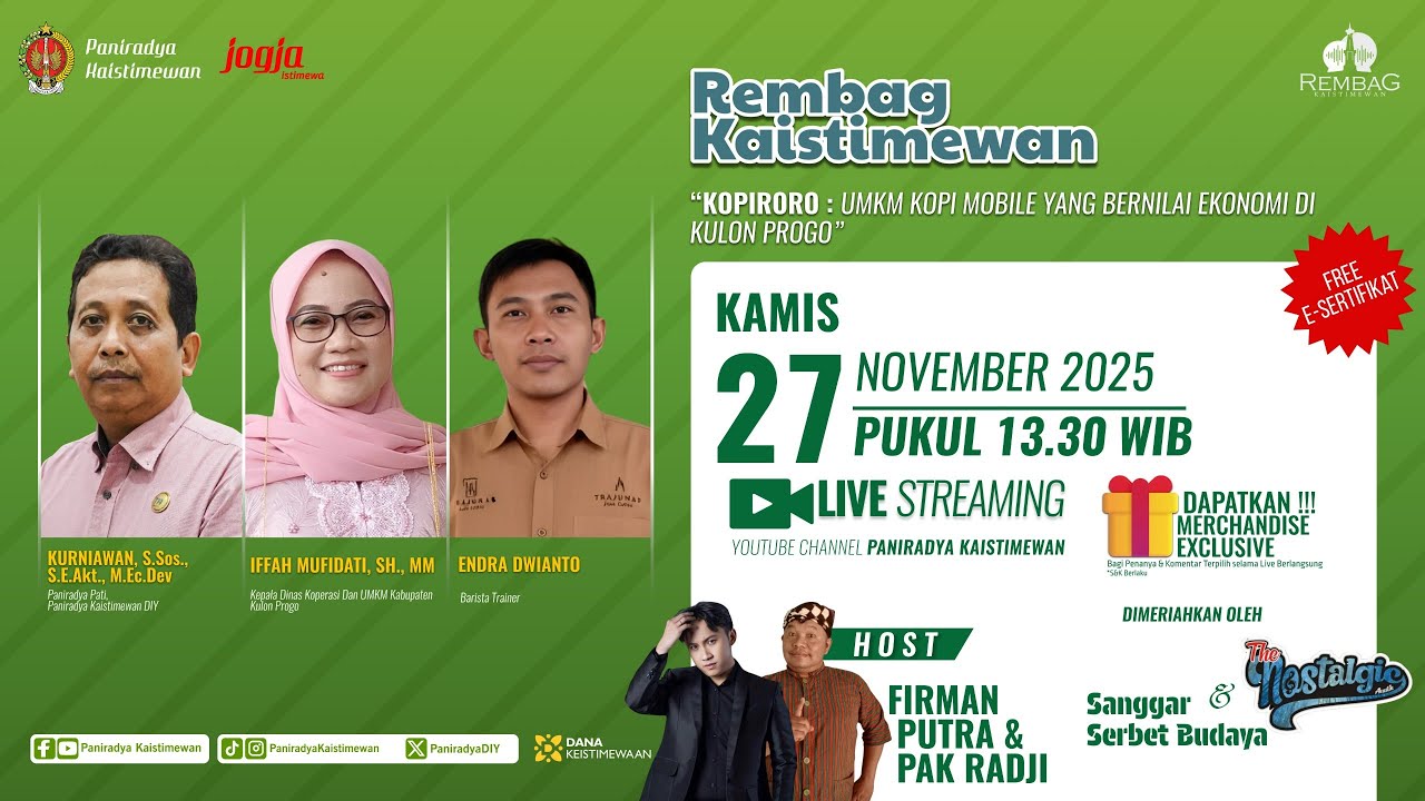REMBAG KAISTIMEWAN - KOPIRORO: UMKM KOPI MOBILE YANG BERNILAI EKONOMI DI KULON PROGO