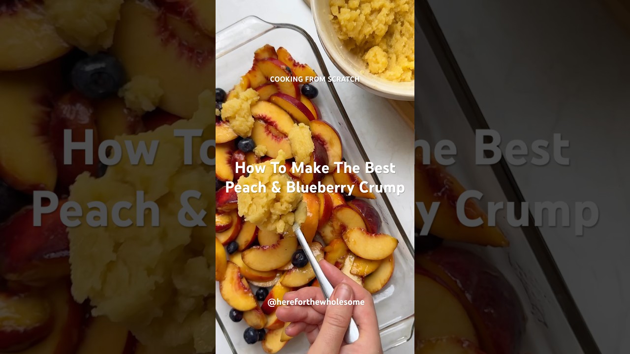 Peach Crump recipe #homemadecooking #homemadedessert #feedfeed #onmyplate #forkyeah #foodgawker