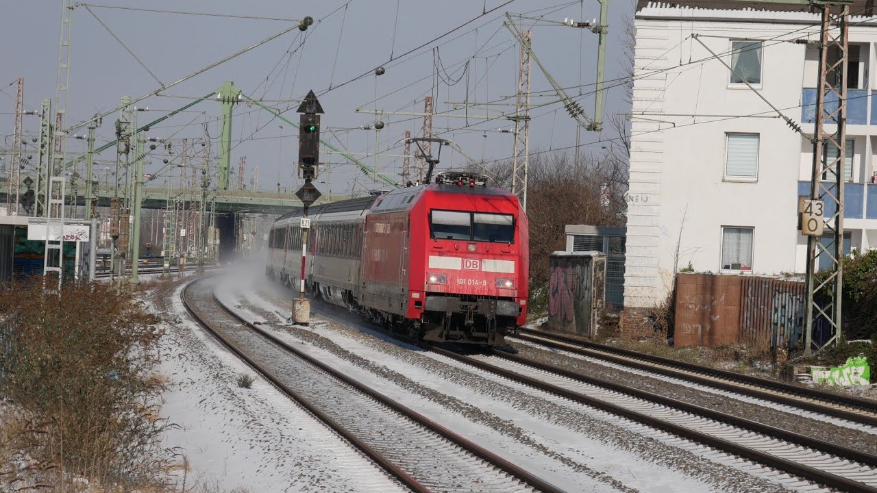 Eisenbahnverkehr in Düsseldorf Derendorf Bei Schnee Mit Br 462 402 101 422 403 411 423 412 406 648