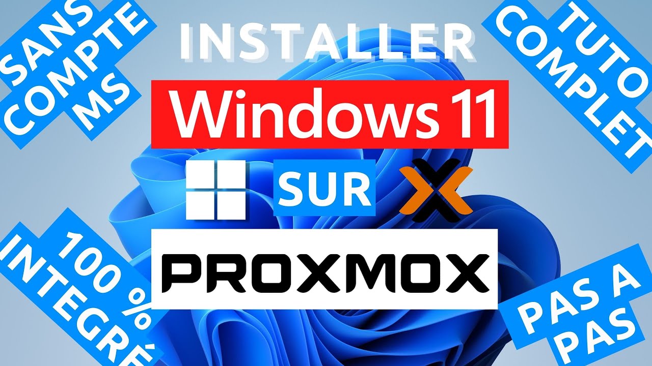Comment installer WINDOWS 11 sur PROXMOX ? Sans email Microsoft, pas à pas, intégration complète...