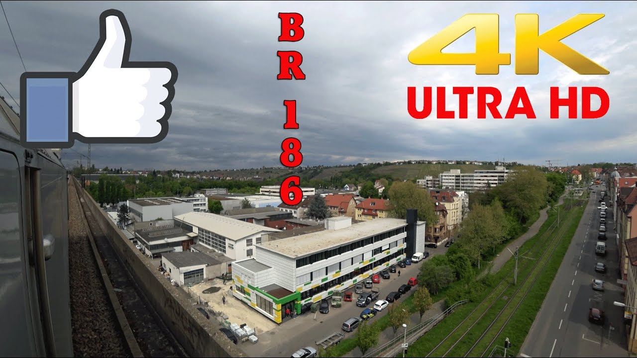 4K Baureihe 186  Zwischen Stuttgart Hafen und M&uuml;hlacker BF