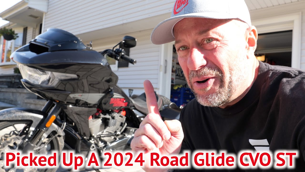 Picking up a Harley Davidson Road Glide CVO ST