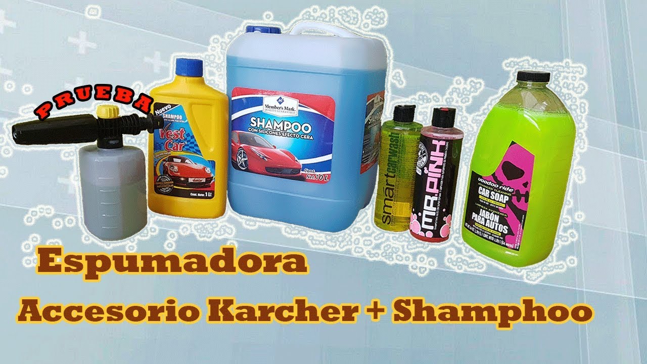 test Boquilla Lanza Espuma Karcher para coche mas prueba de  5 marcas de shampoo