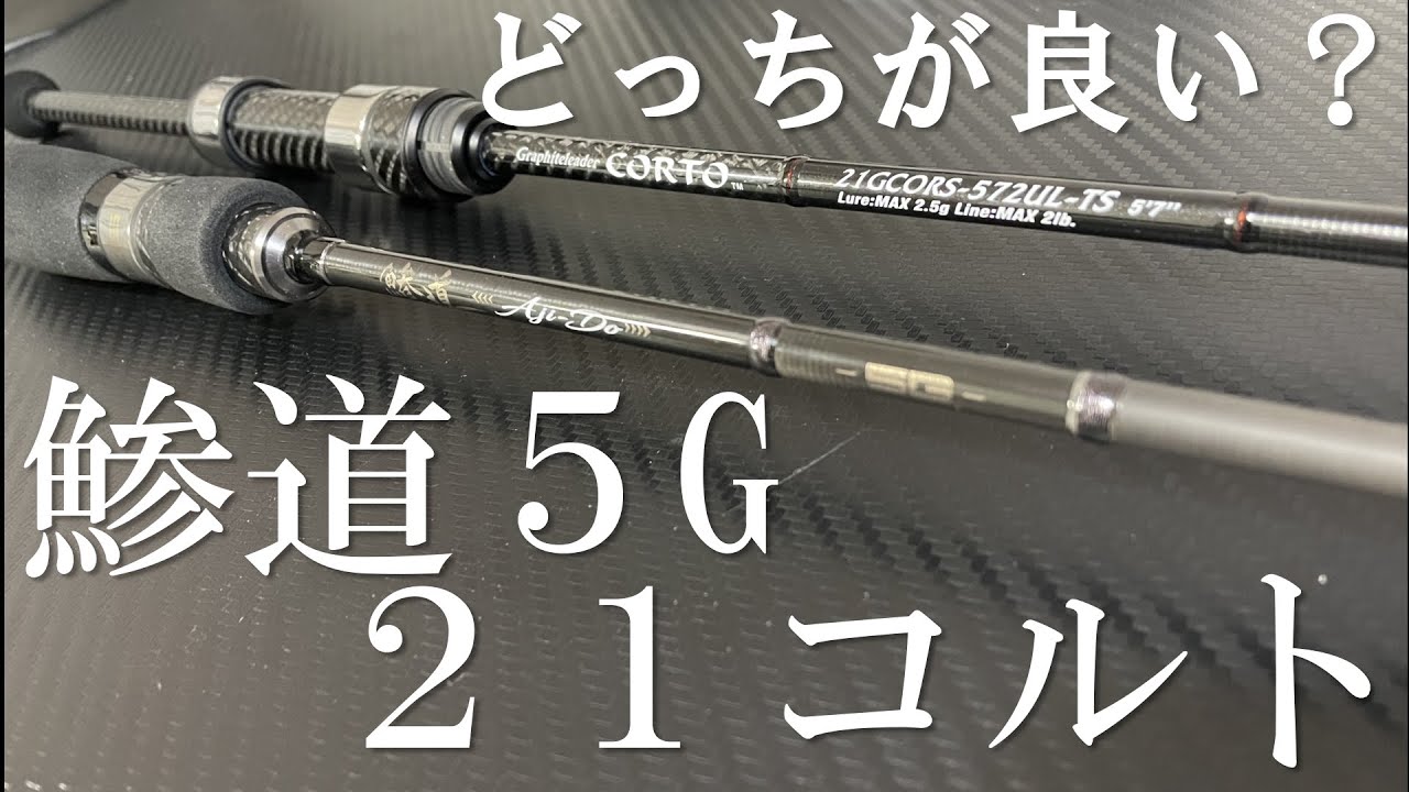 超人気のアジングロッド比較！鯵道５G　VS　２１コルト