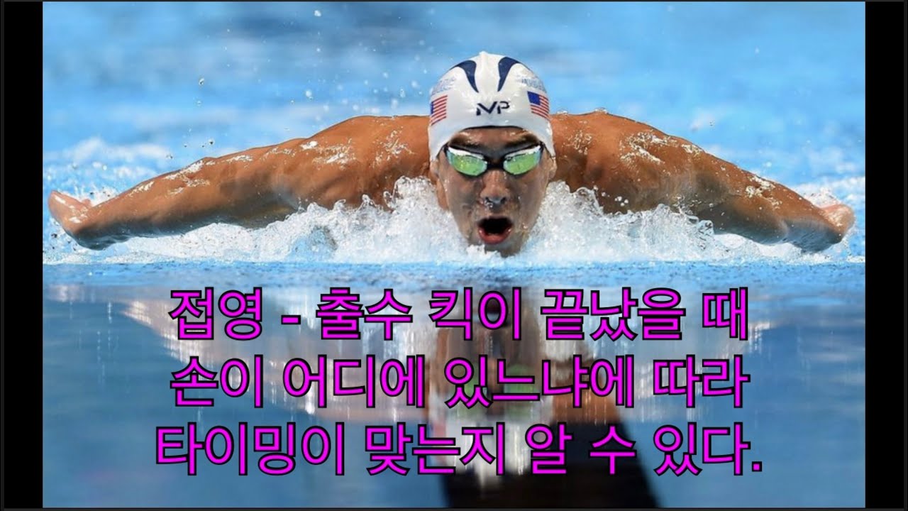 접영 - 출수 킥이 끝났을 때 손의 위치가 접영 고수로 만들어준다.