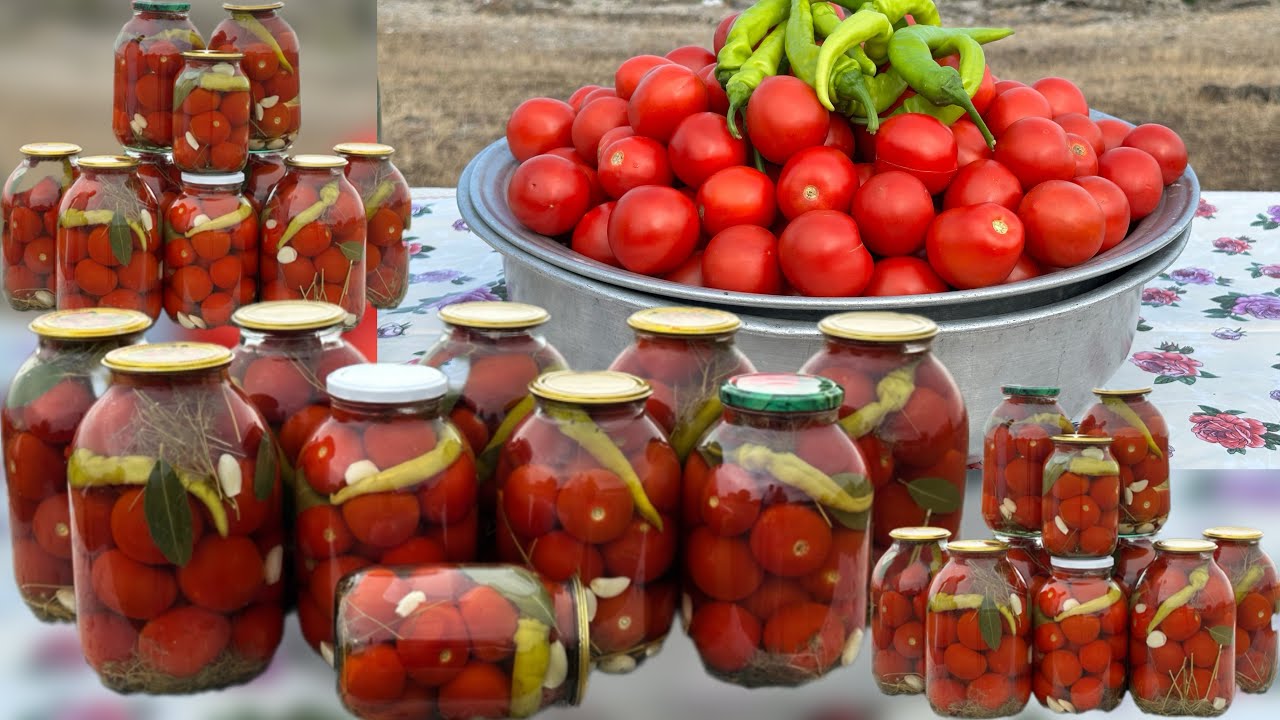 Kiloqramı 🔴40 qəpiyə 🔴aldığım pomidordan 🔴QIŞLIQ POMİDOR 🔴MARİNADI hazırladım.