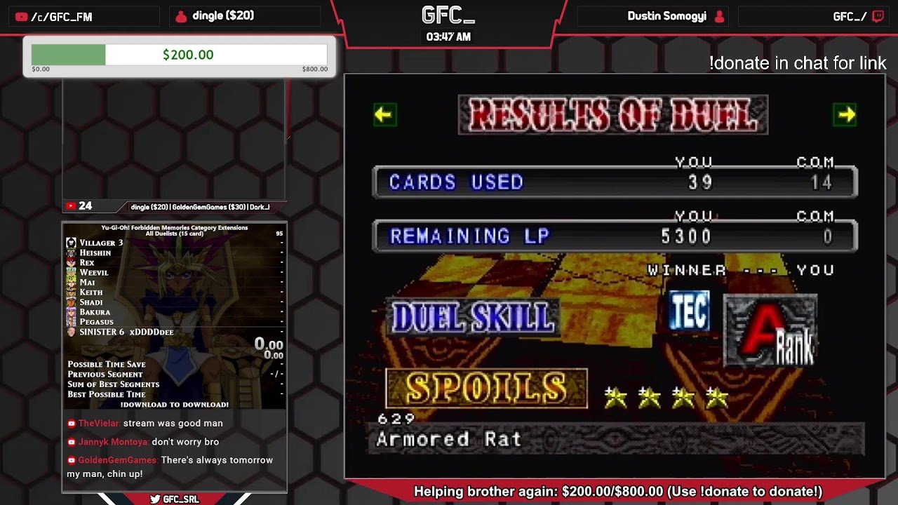 Yu-Gi-Oh! Forbidden Memories All Duelists Speedruns