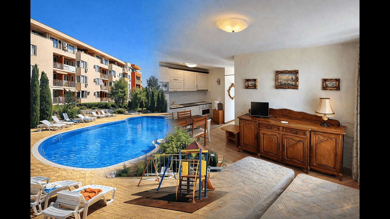 APARTAMENT 1+1 Z WIDOKIEM NA BASEN W NESSEBAR FORT CLUB SŁONECZNY BRZEG