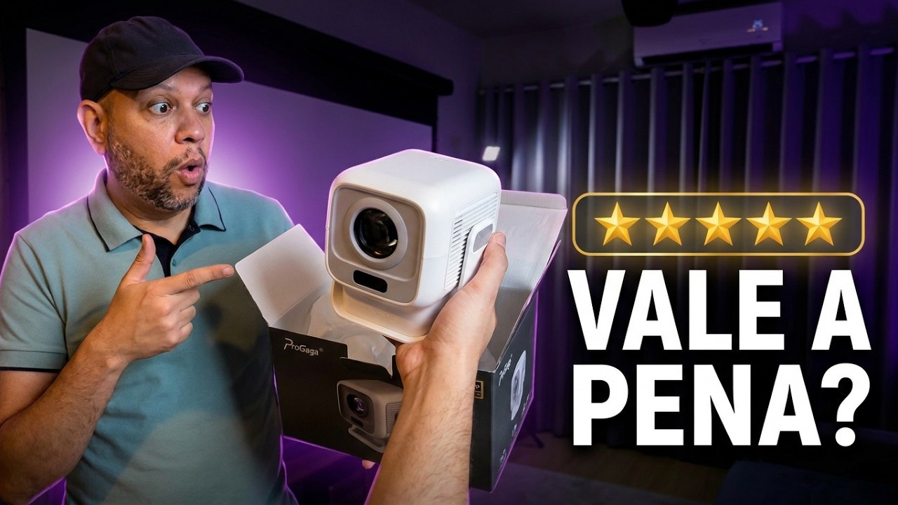 Mini Projetor Progaga PG370 - Testes e Impressões, Será Que Vale a Pena?