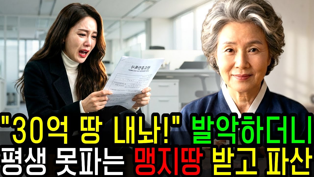 30억 땅 내놓으라 난리 친 탐욕스러운 며느리에게  '개발제한구역(맹지)' 땅 주고 거지 만들었습니다.