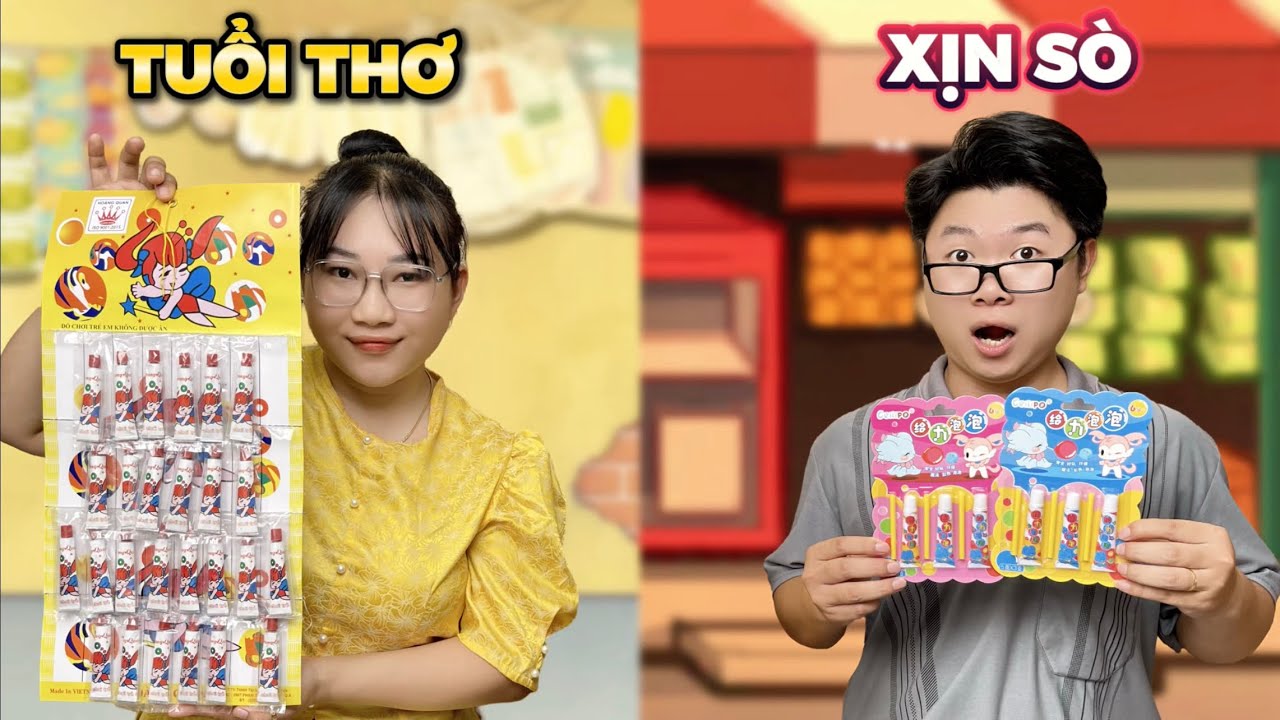 Keo Thổi Bong Bóng: Tuổi Thơ vs Xịn Sò