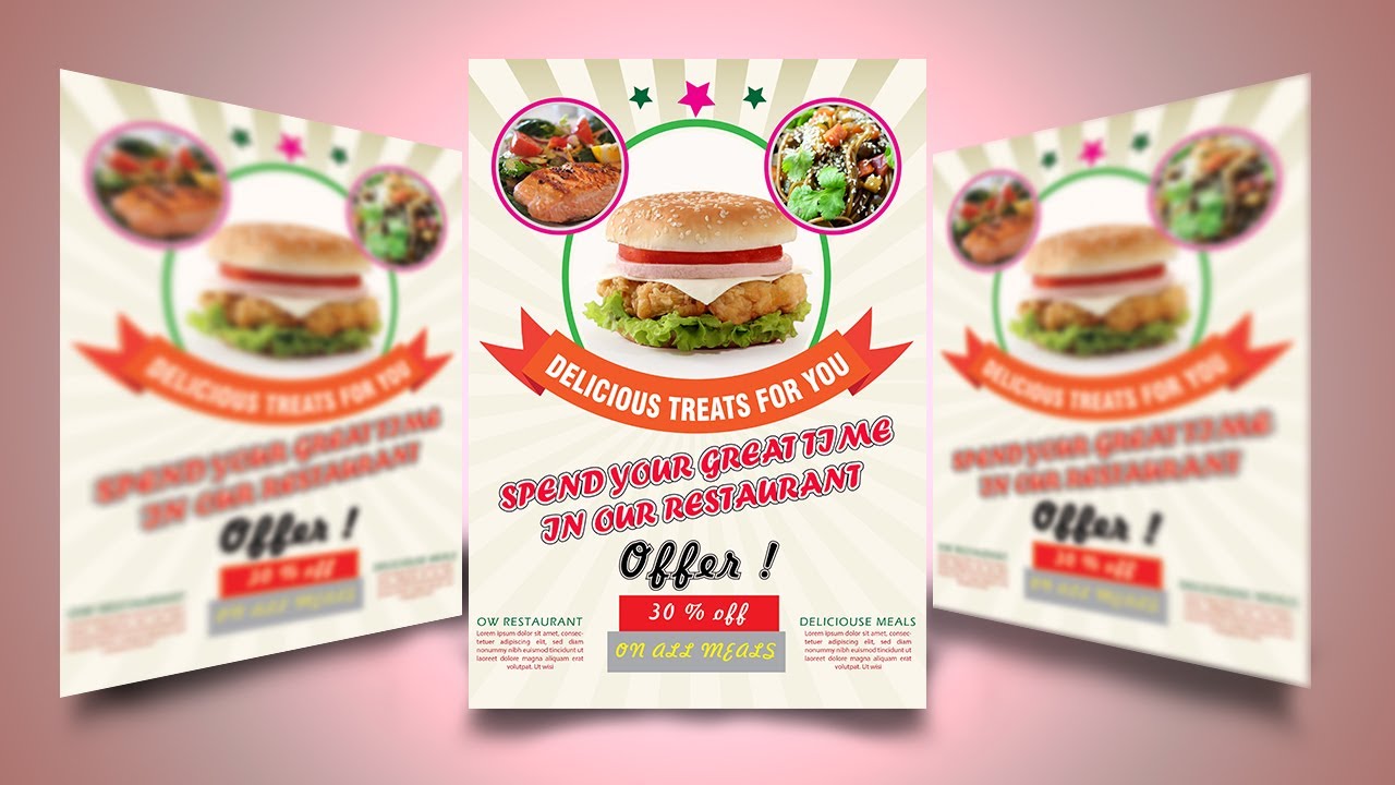 Illustrator Tutorial - Restaurant Flyer Design