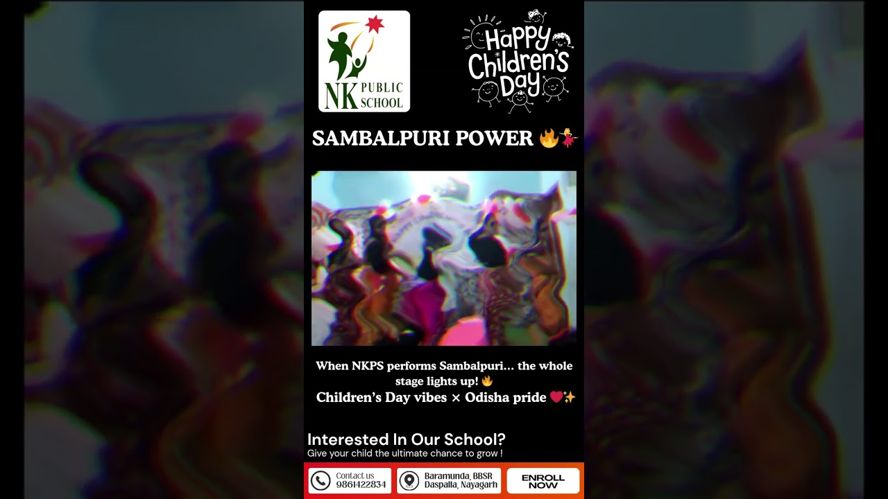 Sambalpuri beats + NKPS energy = FULL FIRE on stage! 🔥💃 | Ame Sambalpuria | Children's Day Dance