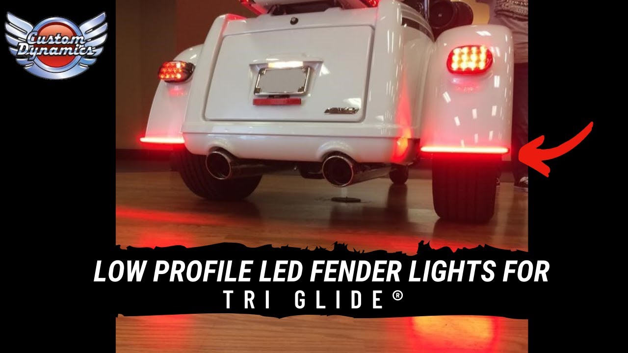 Low Profile LED Fender Lights for Tri Glide&reg; by Custom Dynamics&reg;