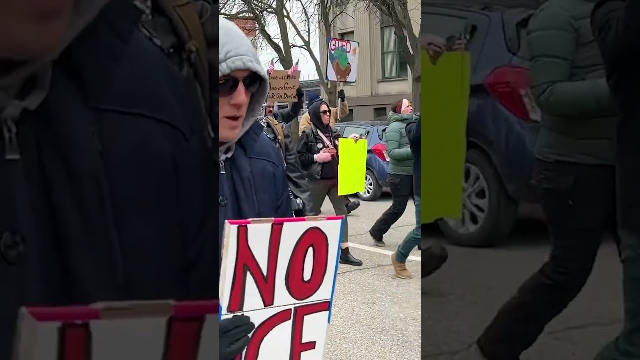 Over 100 protesters march toward MotorCity Casino ahead of Trump's Detroit visit