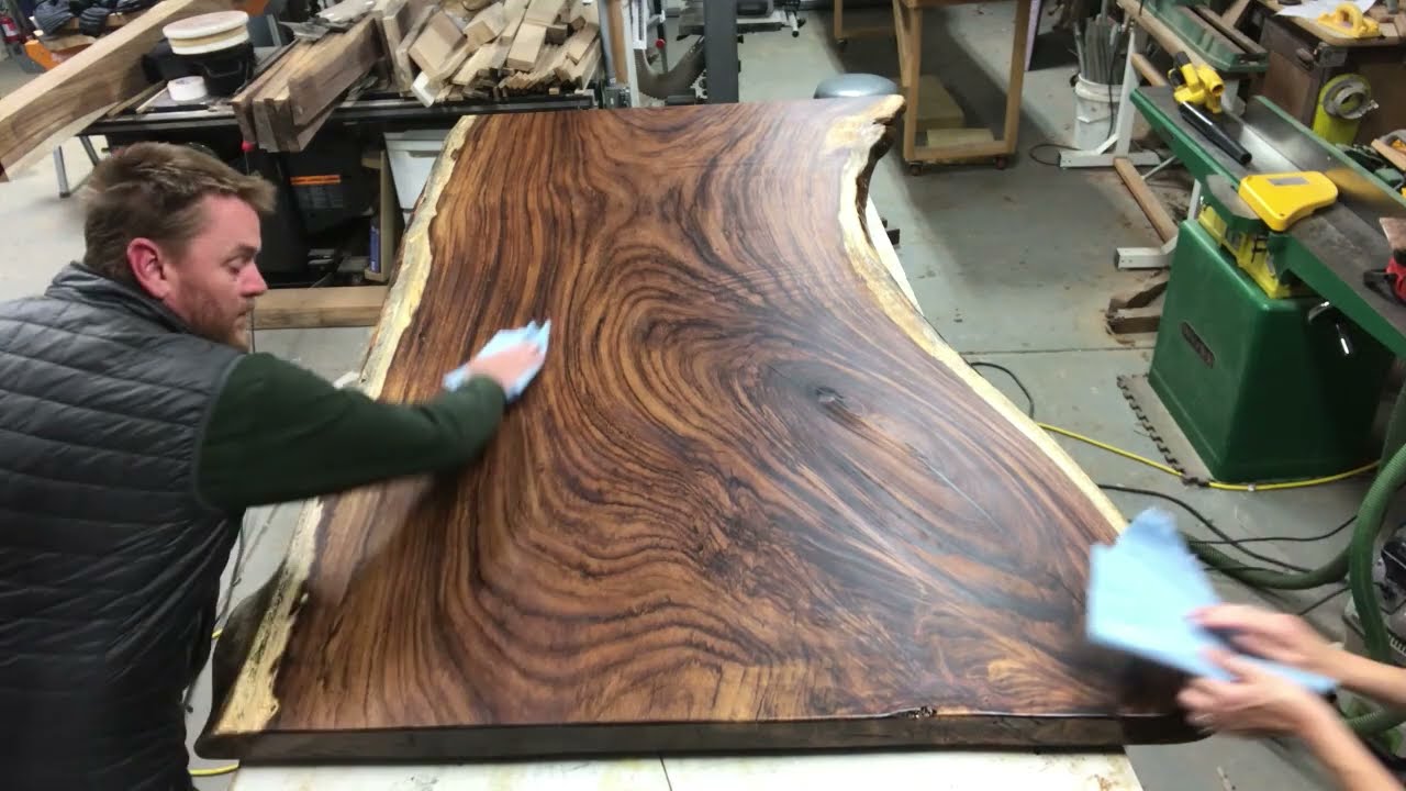 APPLYING RUBIO FINISH ON BEAUTIFUL ACACIA TABLE! - Stunning turnout