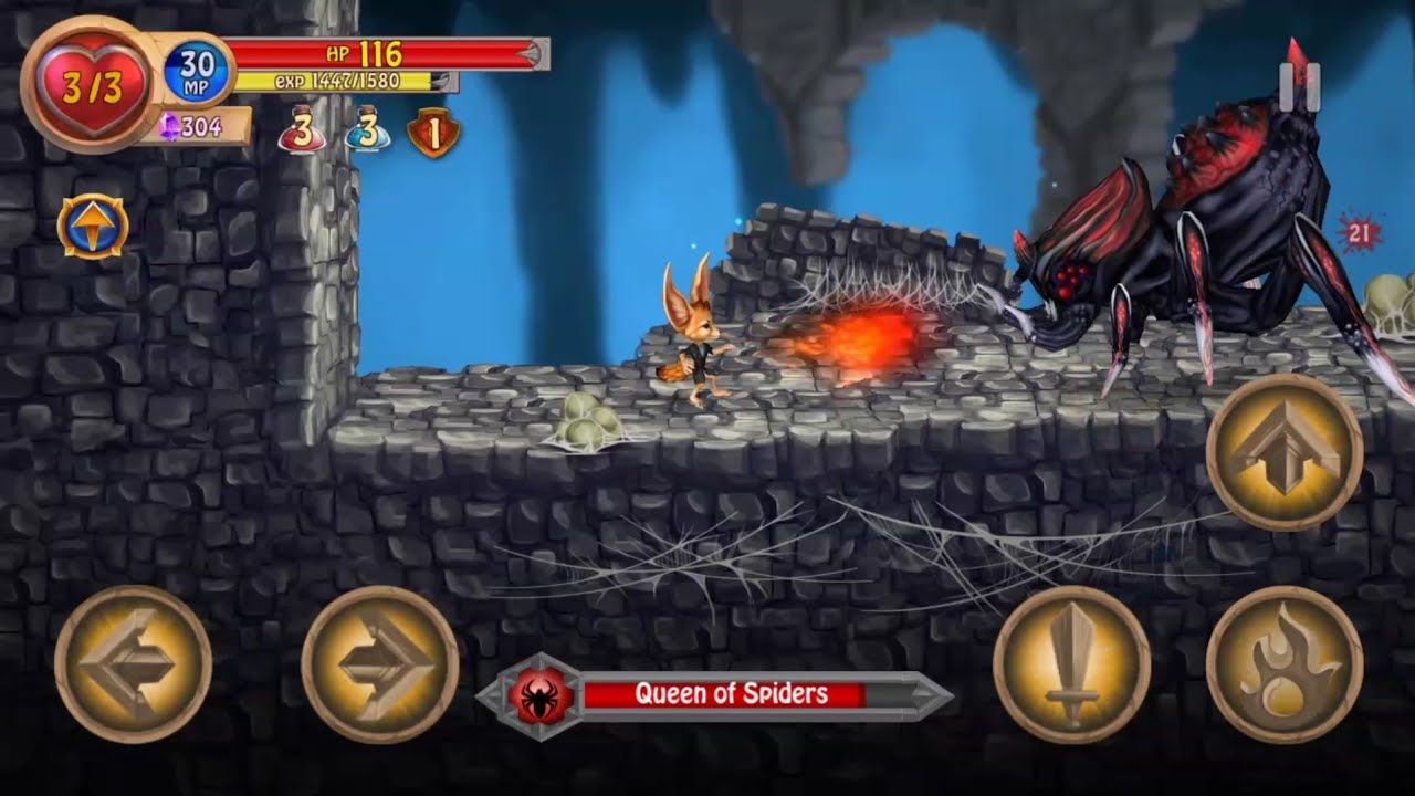 Fin & Ancient Mystery - Gameplay Walkthrough Android - Level 1 Queen of Spiders Boss