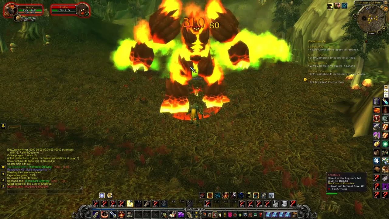 WOW Cata Quest 'The Core of Kroshius - 28359' Horde on a PS