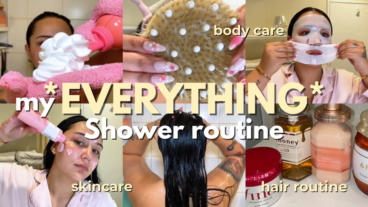 моя *ИДЕАЛЬНАЯ* процедура принятия душа и ухода за собой | уход за волосами, кожей и телом