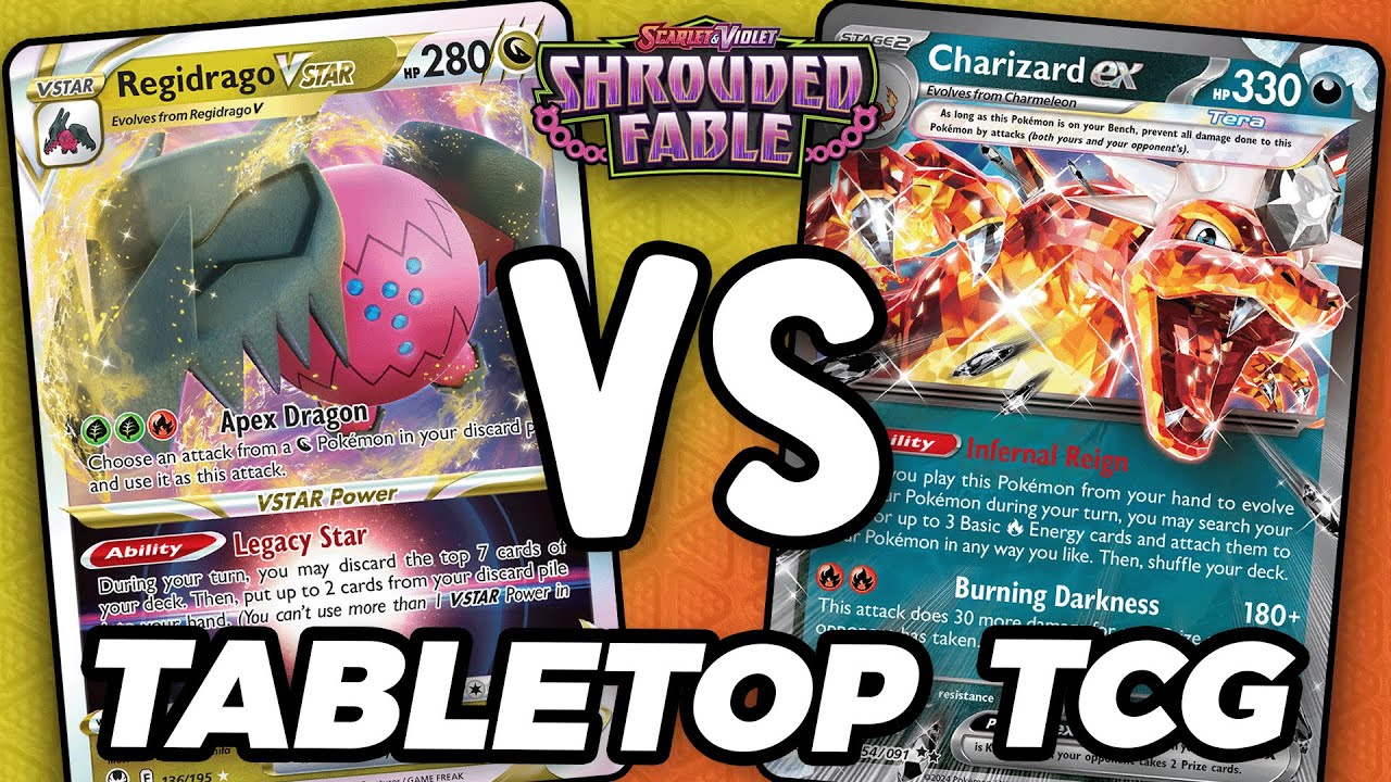Regidrago VSTAR and Charizard ex Face Off in this Shrouded Fable Tabletop Match!