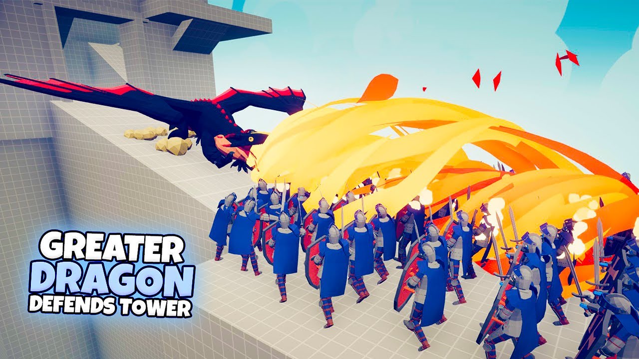 GREATER DRAGON DEFENDS TOWER vs EVERY FACTION | TABS Totally Accurate Battle Simulator Gameplay